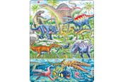 Puzzle - Larsen Puzzles Dinosaurs that fly run and dive - LA-FH49