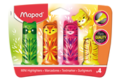 Utensilien zum Schreiben und Zeichnen - Maped Fluo'Peps Mini Friends Highlighters x4 - 743677