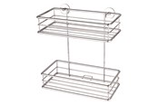 Badezimmerzubehör - tesa Baath shampoo holder double basket self-adhesive - 40212-00000-01
