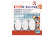 Badezimmerzubehör - tesa Powerstrips Hooks Small Oval self-adhesive White - 57533-00006-20