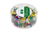 Schreibtischzubehör - b.n.t/office thumbtacks - 8 mm head diameter - assorted colours - pack of 500 - 746450