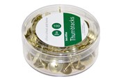 Schreibtischzubehör - b.n.t/office Thumbtacks - 8 mm head diameter - gold - pack of 100 - 746500