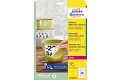 Papier, Fotopapier und Etiketten - Avery Heavy duty labels removable white suitable for in- and outdoor use (-20oC to +80oC) - L4773REV-20