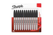 Utensilien zum Schreiben und Zeichnen - Sharpie Permanent Marker | Marker Stifte mit feiner Spitze | schwarz | 12 Stück Market Set - 1996111