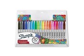 Utensilien zum Schreiben und Zeichnen - Sharpie Permanent Marker | Marker Stifte mit feiner Spitze | gemischte Farben | 20 Stück Market Set - 2061128