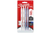 Utensilien zum Schreiben und Zeichnen - Sharpie S-Gel | Gelschreiber | mittlere Spitze (0,7 mm) | Schäfte in Eisblau und Perlweiß | schwarze und blaue Tinte | 4 Stück - 2162647