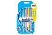 Utensilien zum Schreiben und Zeichnen - Paper Mate Flexgrip Ultra-Druckkugelschreiber | mittlere Spitze (1,0 mm) | schwarze Tinte | Pastellfarben | 5 Stück - 2152934