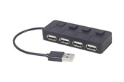 USB-Hubs - Gembird UHB-U2P4-05 - hub - 4 ports USB-Hubs - 4 - Schwarz - UHB-U2P4-05