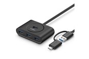 USB-Hubs - UGREEN USB 3.0 Hub with USB-A & USB-C Port USB-Hubs - USB 3.0 - 4 - Schwarz - 40850