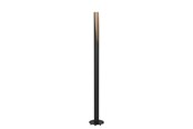 Lampen - EGLO BARBOTTO floor lamp 3000K black/wood - 900877