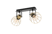 Lampen - EGLO Sambatello schwarz, messing-gebürstet - 900383