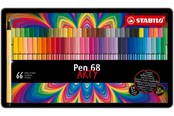Hobby-Zubehör - STABILO Pen 68 Arty metal tin of 66 colors *DEMO* - 204073