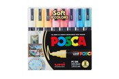 Hobby-Zubehör - POSCA marker sæt Soft Colors PC-5M 8 ass. - 401613