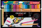 Hobby-Zubehör - STABILO Pen 68/88 Arty cardboard box of 36 pens in 18 colors - 204088
