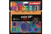 Hobby-Zubehör - STABILO ® point 88® fineliner Arty cardboard wallet of 24 colors - 201089