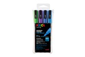 Utensilien zum Schreiben und Zeichnen - POSCA marker sæt PC-3M 4 ass. Glitter colors cool - 401640