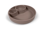 Babypflege - Filibabba Silicone divided plate - Warm Grey - FI-02275