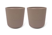 Babypflege - Filibabba Silicone cup 2-pack - Warm Grey - FI-02266