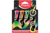Utensilien zum Schreiben und Zeichnen - Maped Fluopeps Flex highlighters set 4 ass. - 740300
