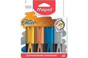 Utensilien zum Schreiben und Zeichnen - Maped Fluopeps glitter metal highlighters set 4 ass. - 742000