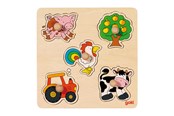 Puzzle - Goki Wooden Stud Puzzle Farm Holz - 57546