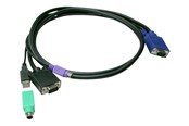 KVM Kabel - LevelOne ACC-3203 - keyboard / video / mouse (KVM) cable kit - HD-15 (VGA) to USB PS/2 HD-15 (VGA) - 5 m - ACC-3203