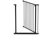Hunde - BabyDan Scandinavian Pet Design Extra hohes Hundeschutzgitter Element mit Tür Schwarz - 500972