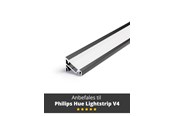 Smart-Home - Light Solutions Aluminiumsprofil - Model C til Philips Hue og WiZ - Sort - 5714255008098