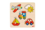 Puzzle - Goki Wooden Stud Puzzle Vehicles Holz - 57547