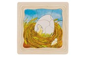 Puzzle - Goki Wooden Layer Puzzle - Kip Holz - 57521