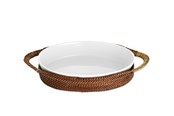 Küchenzubehör - Pillivuyt Basket oval 31 x 23 cm Light/Dark brown Nito wicker - 22390