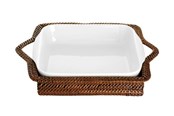 Küchenzubehör - Pillivuyt Basket rectangular 34 x 25 cm Light/Dark brown Nito wicker - 22392