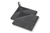 Küchenzubehör - Pillivuyt Potholder 20.5 x 20.5 cm 2 pcs. black canvas/leather - 29576