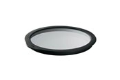 Küchenzubehör - Rösle Glass lid 24 cm Clear/Black Glass/Silicone - 22557