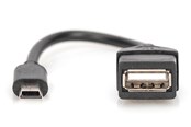 USB Kabel - DIGITUS OTG USB 2.0 to USB Mini-B Adapter - AK-300310-002-S