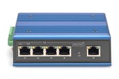 Switches - DIGITUS DN-651120 Industrial 4 Port Gigabit PoE Switch Unmanaged 1 Uplink - DN-651120