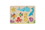 Puzzle - Goki Stud Puzzle Underwater World 8pcs. Holz - 57953