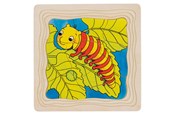 Puzzle - Goki Wooden Layer Puzzle - Butterfly Holz - 57523