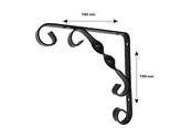 Einrichtung - Home>it Deco Shelf Hook 150x150 mm. Black - 16582