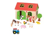 Holzspielzeug - Goki Wooden Farmhouse 13pcs. - 58497