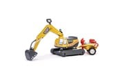 Rutscherautos und Laufräder - Falk Excavator Super Builder with Trailer - 808-092