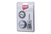 Stichsägen - Makita Wire Brush Set - for steel paint rust coating - 3 pieces - D-66070