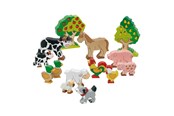 Holzspielzeug - Goki Wooden Farm Animals 14pcs. - 53034