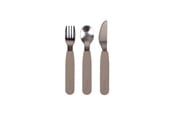 Babypflege - Filibabba Silicone cutlery set - Warm Grey - FI-02254