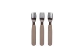 Babypflege - Filibabba Silikone gafler 3-pak - Warm Grey - FI-02263