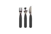Babypflege - Filibabba Silicone cutlery set - Stone Grey - FI-02290