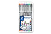 Utensilien zum Schreiben und Zeichnen - Staedtler Fineliner pigment lin. 0.3mm 6 col. - 30803-SSB6