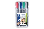 Utensilien zum Schreiben und Zeichnen - Staedtler Marker Lumocolor permanent 4pcs.box - 350 WP4