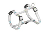 Hunde - Trixie Junior Puppy H-Harness with Lead M-L: 27-45cm/10mm 2m. light grey - TX15350