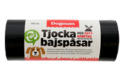 Hunde - Dogman Dicke Kotbeutel mit Bindehenkeln Schwarz (50er-Pack) - 738835